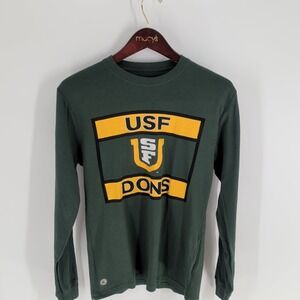 USF DONS NCAA Fall Rush Crew Neck Long Sleeve Dark‎ Green T-Shirt Size S